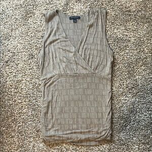 Banana Republic Gray Faux Wrap Tank Top with Side Ruching